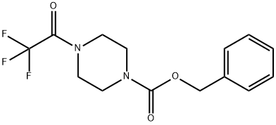 4-Trifluoroacetyl-1-piperazinecarboxylic acid benzyl ester Structure