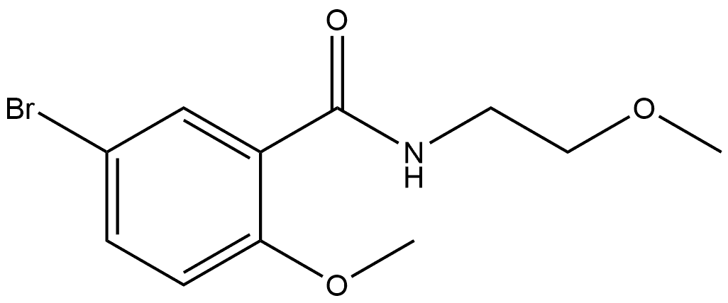 5-Bromo-2-methoxy-N-(2-methoxyethyl)benzamide 구조식 이미지