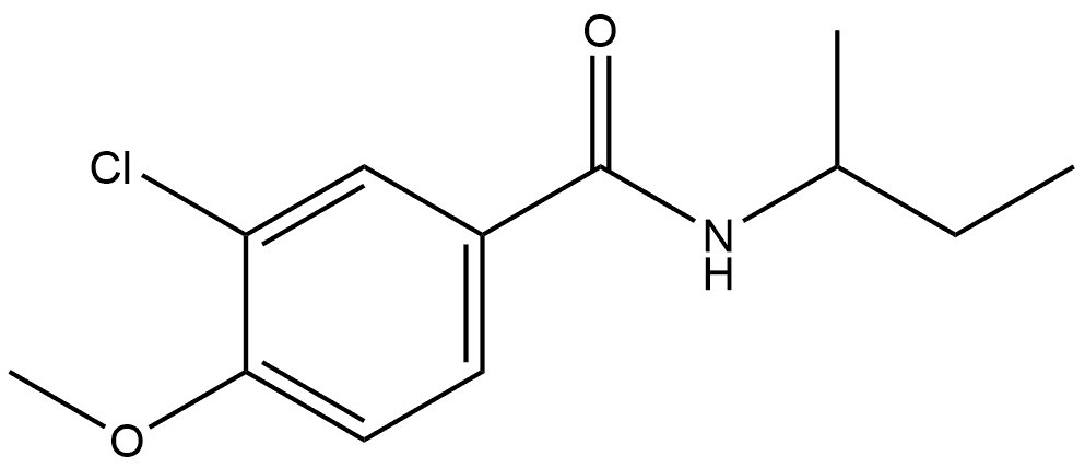 3-Chloro-4-methoxy-N-(1-methylpropyl)benzamide Structure