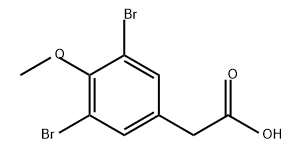 Benzeneacetic acid, 3,5-dibromo-4-methoxy- Structure