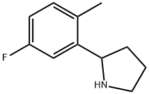 Pyrrolidine, 2-(5-fluoro-2-methylphenyl)- Structure