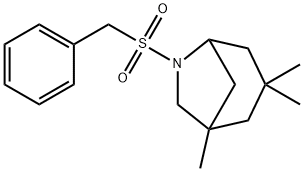 6-Azabicyclo[3.2.1]octane, 1,3,3-trimethyl-6-[(phenylmethyl)sulfonyl]- Structure