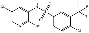 Benzenesulfonamide, N-(2-bromo-5-chloro-3-pyridinyl)-4-chloro-3-(trifluoromethyl)- Structure