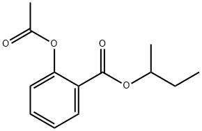 Benzoic acid, 2-(acetyloxy)-, 1-methylpropyl ester Structure