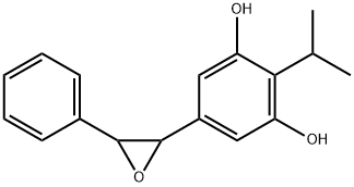 1,3-Benzenediol, 2-(1-methylethyl)-5-(3-phenyl-2-oxiranyl)- Structure