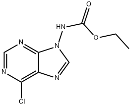 Ethyl (6-chloro-9H-purin-9-yl)carbamate 구조식 이미지