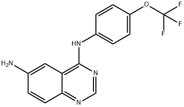 N4-(4-(Trifluoromethoxy)phenyl)quinazoline-4,6-diamine 구조식 이미지