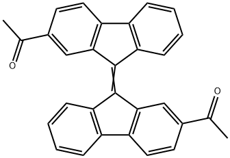 Ethanone, 1-[9-(2-acetyl-9H-fluoren-9-ylidene)-9H-fluoren-2-yl]- Structure