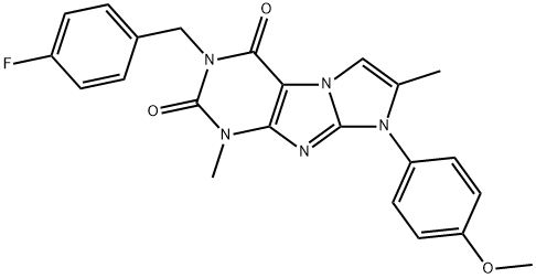 2-[(4-fluorophenyl)methyl]-6-(4-methoxyphenyl)-4,7-dimethylpurino[7,8-a]imidazole-1,3-dione Structure
