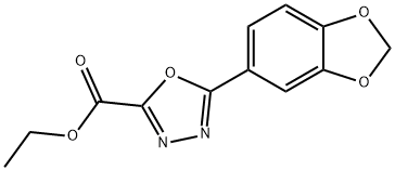 ETHYL 5-(1,3-BENZODIOXOL-5-YL)-1,3,4-OXADIAZOLE-2-CARBOXYLATE Structure