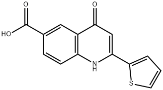 4-Oxo-2-(thiophen-2-yl)-1,4-dihydroquinoline-6-carboxylic acid 구조식 이미지