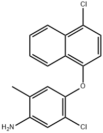 5-Chloro-4-((4-chloronaphthalen-1-yl)oxy)-2-methylaniline 구조식 이미지