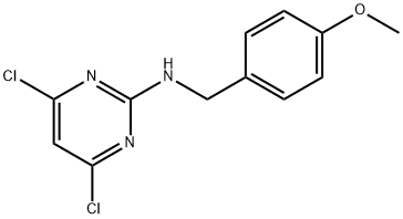 2-Pyrimidinamine, 4,6-dichloro-N-[(4-methoxyphenyl)methyl]- 구조식 이미지