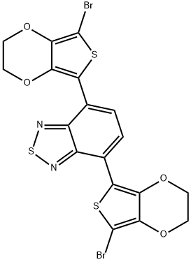 2,1,3-Benzothiadiazole, 4,7-bis(7-bromo-2,3-dihydrothieno[3,4-b]-1,4-dioxin-5-yl)- Structure