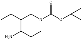 tert-butyl 4-amino-3-ethylpiperidine-1-carboxylate Structure