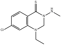 7-Chloro-1-ethyl-3-(methylamino)-2,3-dihydroquinazoline-4(1H)-thione 구조식 이미지