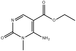 5-Pyrimidinecarboxylic acid, 6-amino-1,2-dihydro-1-methyl-2-oxo-, ethyl ester 구조식 이미지