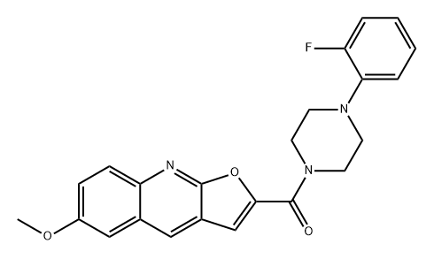 Methanone, [4-(2-fluorophenyl)-1-piperazinyl](6-methoxyfuro[2,3-b]quinolin-2-yl)- Structure