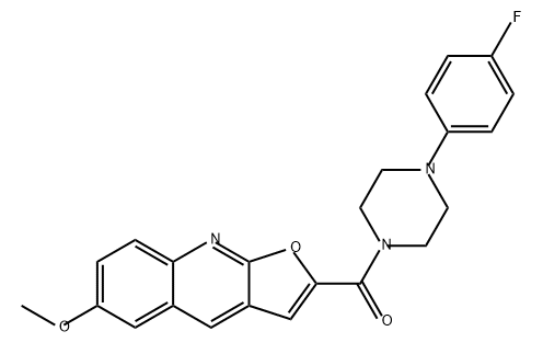 Methanone, [4-(4-fluorophenyl)-1-piperazinyl](6-methoxyfuro[2,3-b]quinolin-2-yl)- Structure