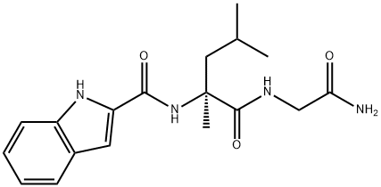 Glycinamide, N-(1H-indol-2-ylcarbonyl)-2-methyl-L-leucyl- (9CI) Structure