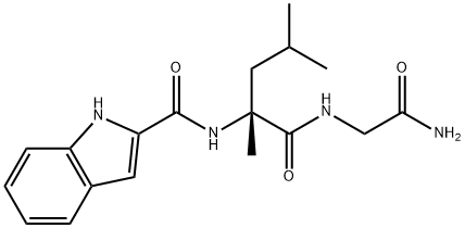 Glycinamide, N-(1H-indol-2-ylcarbonyl)-2-methyl-D-leucyl- (9CI) Structure