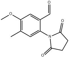 Benzaldehyde, 2-(2,5-dioxo-1-pyrrolidinyl)-5-methoxy-4-methyl- Structure