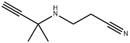 Propanenitrile, 3-[(1,1-dimethyl-2-propyn-1-yl)amino]- Structure