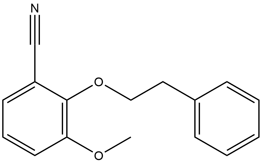 3-Methoxy-2-(2-phenylethoxy)benzonitrile Structure