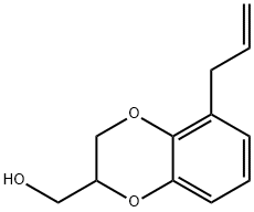 1,?4-?Benzodioxin-?2-?methanol, 2,?3-?dihydro-?5-?(2-?propen-?1-?yl)?- 구조식 이미지