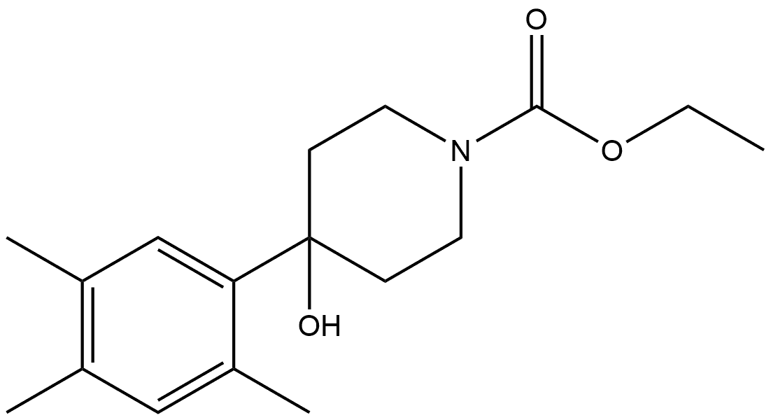 Ethyl 4-hydroxy-4-(2,4,5-trimethylphenyl)-1-piperidinecarboxylate Structure