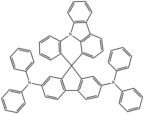 Spiro[9H-fluorene-9,8'-[8H]indolo[3,2,1-de]acridine]-2,7-diamine, N2,N2,N7,N7-tetraphenyl- Structure