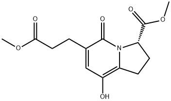 (3S)-8-hydroxy-6-(2-methoxycarbonylethyl)-5-oxo-1,2,3,5-tetrahydroindolizine-3-carboxylic acid methyl ester Structure