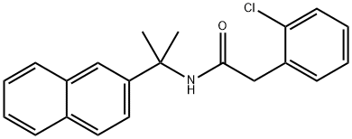 2-(2-Chlorophenyl)-N-(2-(naphthalen-2-yl)propan-2-yl)acetamide 구조식 이미지