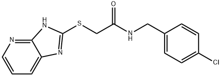 Acetamide, N-[(4-chlorophenyl)methyl]-2-(3H-imidazo[4,5-b]pyridin-2-ylthio)- Structure