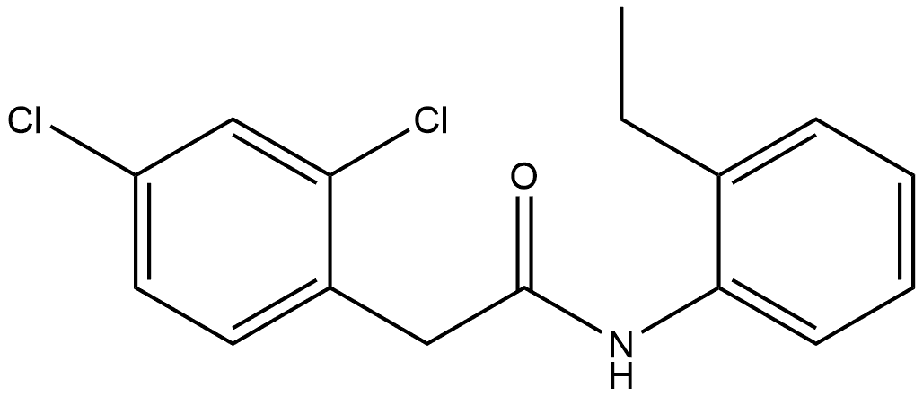 2,4-Dichloro-N-(2-ethylphenyl)benzeneacetamide Structure