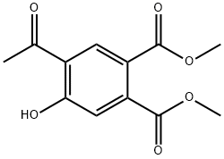 1,2-Benzenedicarboxylic acid, 4-acetyl-5-hydroxy-, 1,2-dimethyl ester 구조식 이미지