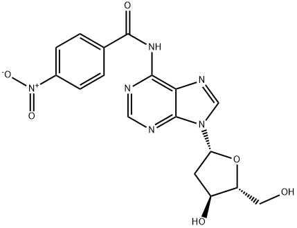 N-(9-((2R,4S,5R)-4-Hydroxy-5-(hydroxymethyl)tetrahydrofuran-2-yl)-9H-purin-6-yl)-4-nitrobenzamide Structure