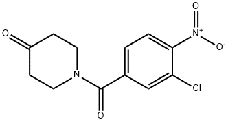 1-(3-chloro-4-nitrobenzoyl)piperidin-4-one Structure