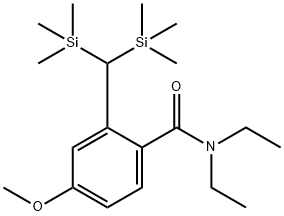2-(Bis(trimethylsilyl)methyl)-N,N-diethyl-4-methoxybenzamide Structure