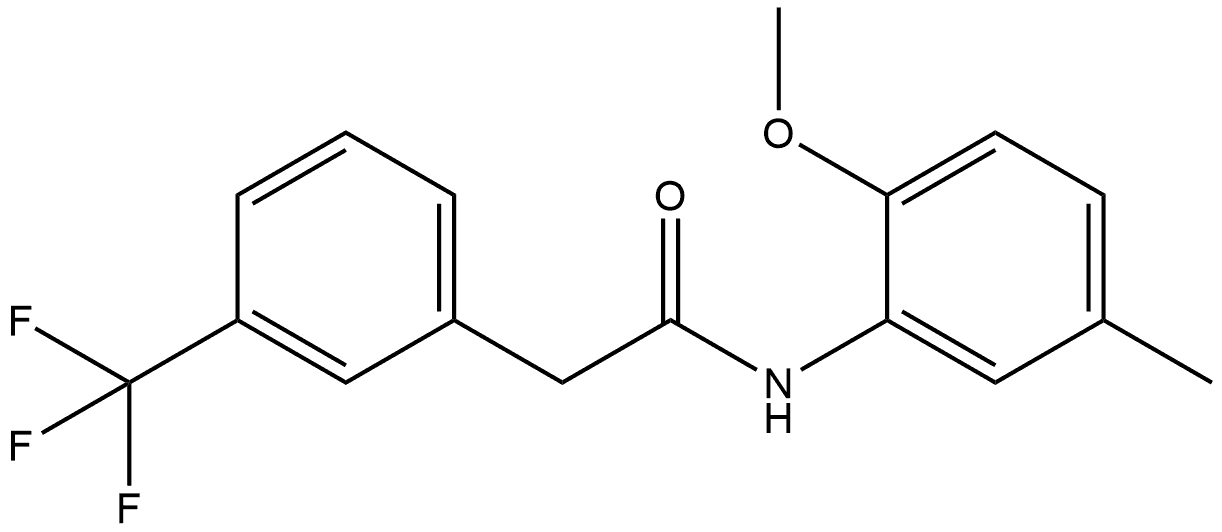 N-(2-Methoxy-5-methylphenyl)-3-(trifluoromethyl)benzeneacetamide Structure