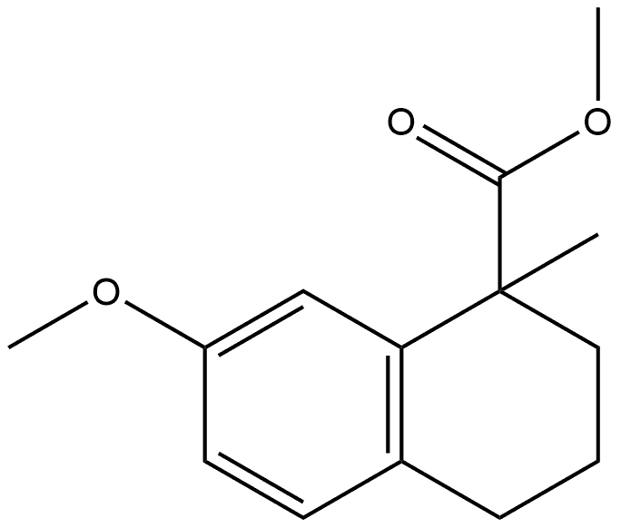 methyl 7-methoxy-1-methyl-1,2,3,4-tetrahydronaphthalene-1-carboxylate Structure