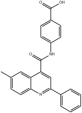 4-(6-methyl-2-phenylquinoline-4-carboxamido)benzoic acid compound with ethyl 4-cyclopropyl-2,4-dioxobutanoate (1:1) Structure