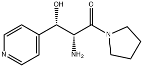 1-Propanone, 2-amino-3-hydroxy-3-(4-pyridinyl)-1-(1-pyrrolidinyl)-, (2R,3S)- Structure