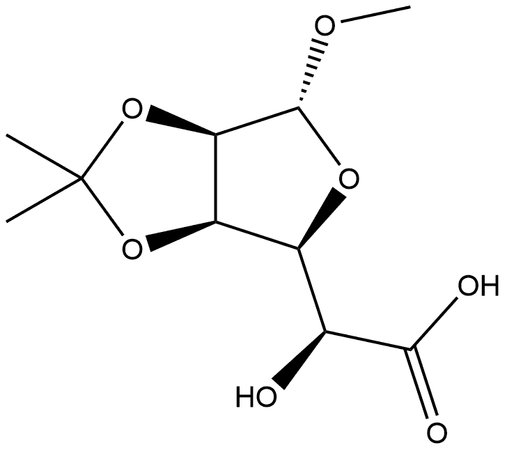 β-D-Gulofuranosiduronic acid, methyl 2,3-O-(1-methylethylidene)- Structure
