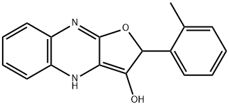 Furo[2,?3-?b]?quinoxalin-?3-?ol, 2,?4-?dihydro-?2-?(2-?methylphenyl)?- (9CI) 구조식 이미지