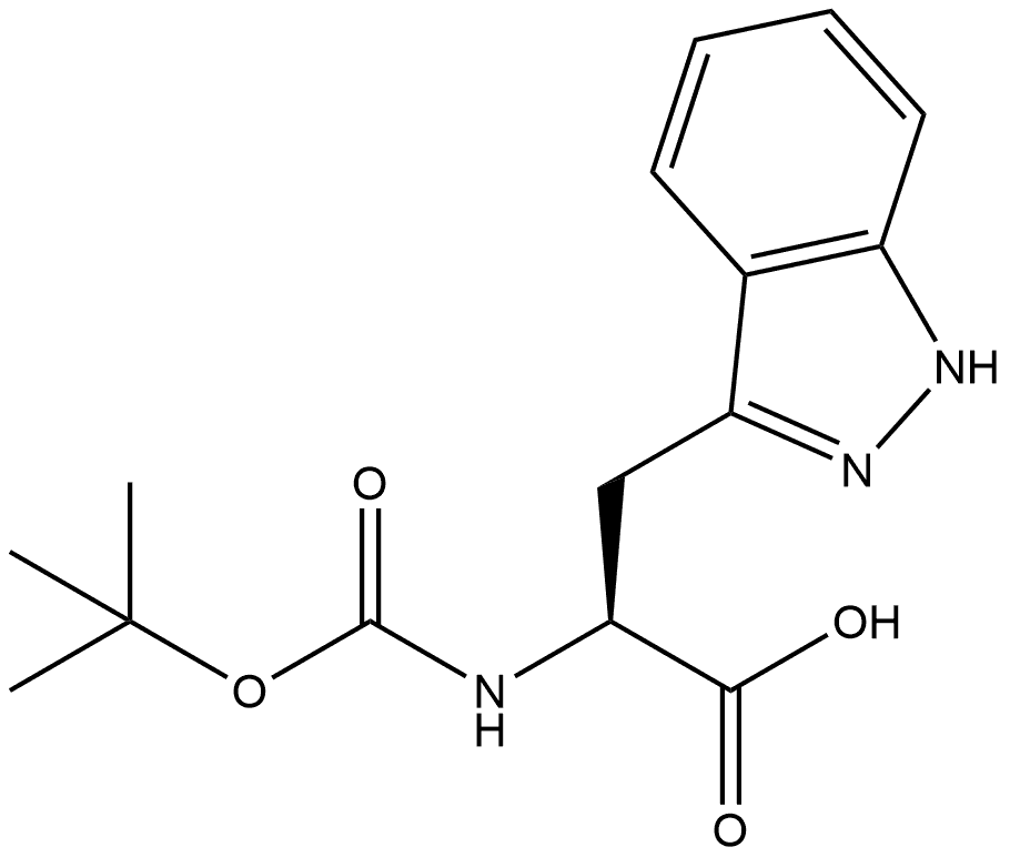 (S)-2-((tert-Butoxycarbonyl)amino)-3-(1H-indazol-3-yl)propanoic acid Structure