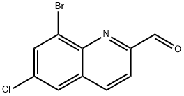 8-bromo-6-chloroquinoline-2-carbaldehyde Structure