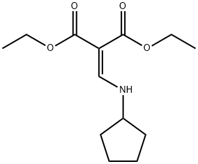 Propanedioic acid, 2-[(cyclopentylamino)methylene]-, 1,3-diethyl ester Structure