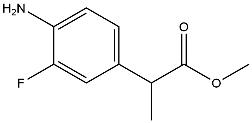 Benzeneacetic acid, 4-amino-3-fluoro-α-methyl-, methyl ester Structure