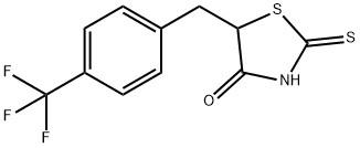 4-Thiazolidinone, 2-thioxo-5-[[4-(trifluoromethyl)phenyl]methyl]- Structure